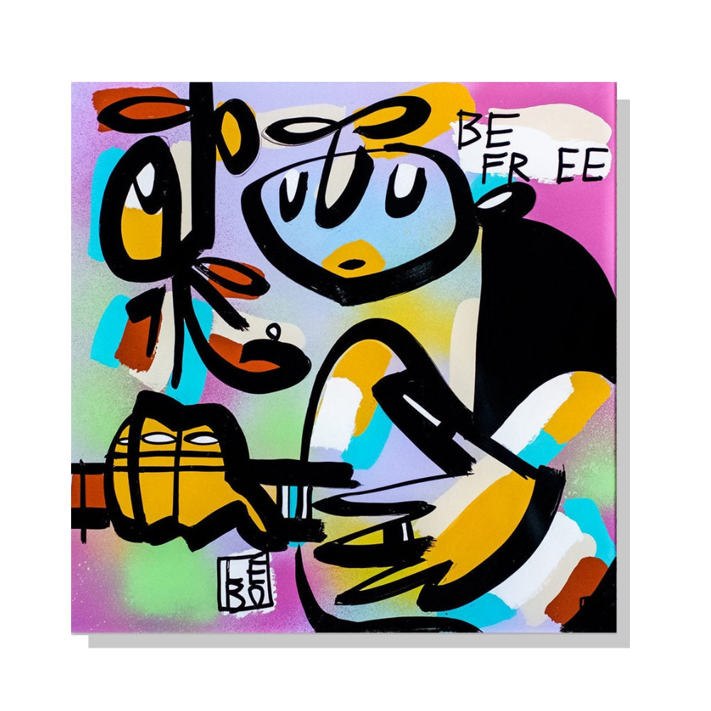 Be Bop, Be Free, Be Here - Signature Series - Lebo Steel Mineral Print